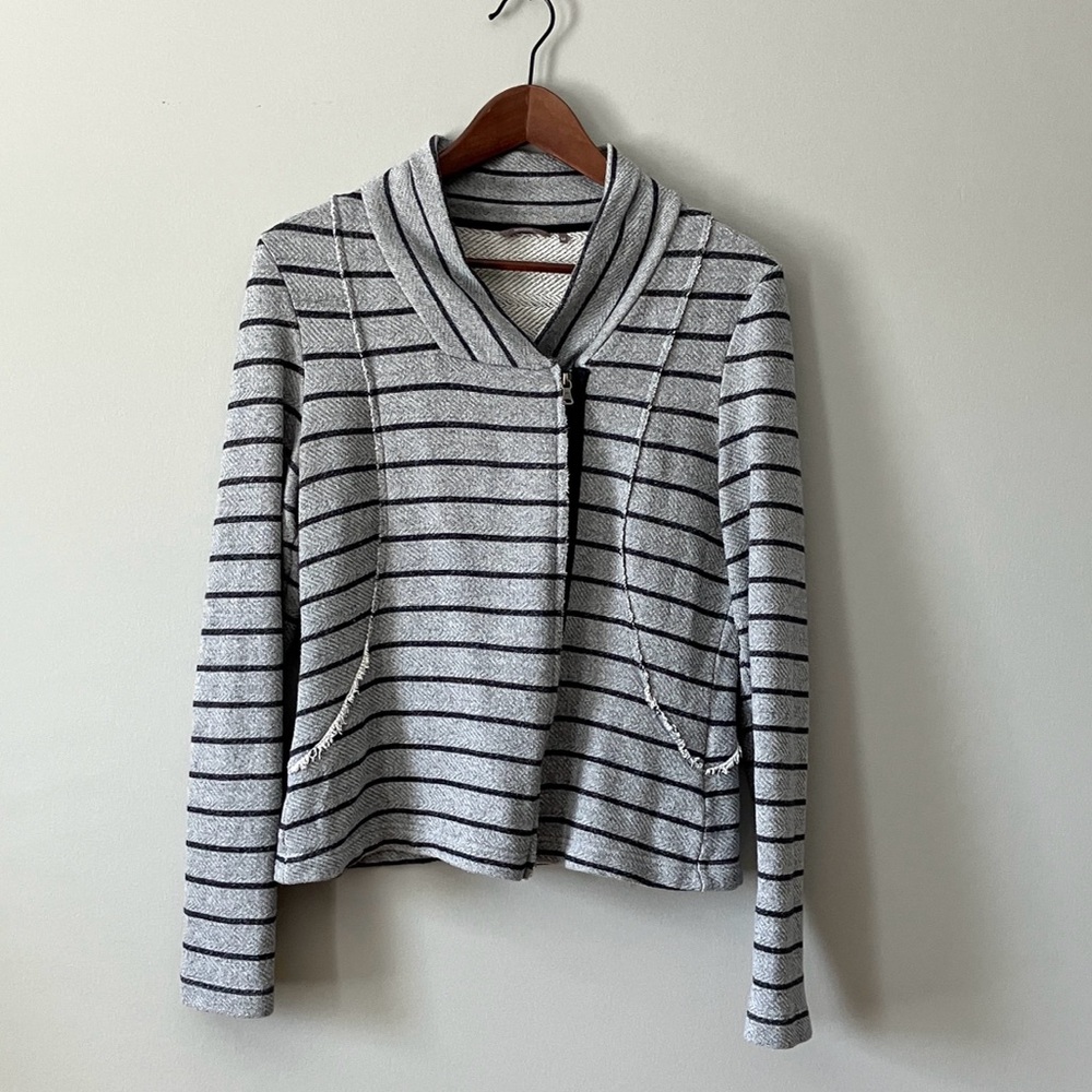 Sandwich_ Chic Striped Gray Women's Jacket